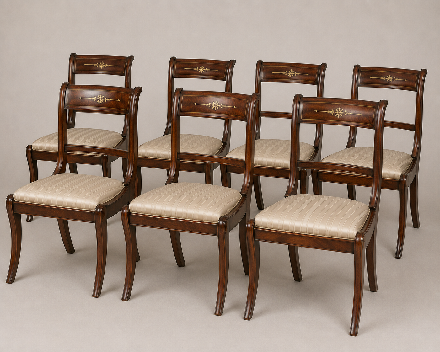 Set of Six Regency Dining Chairs