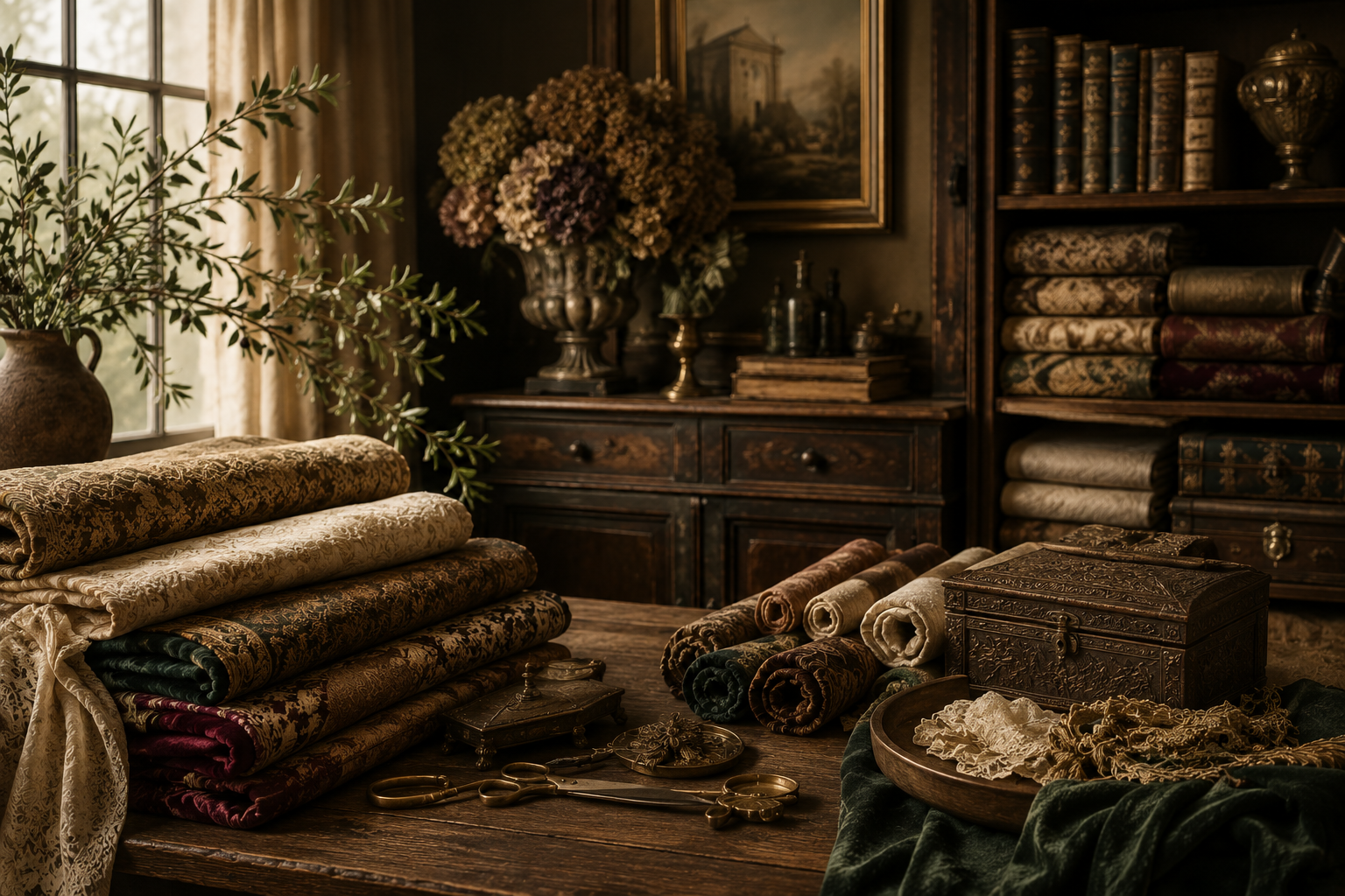 Antique furniture and fine cloth at JC Saves Retail